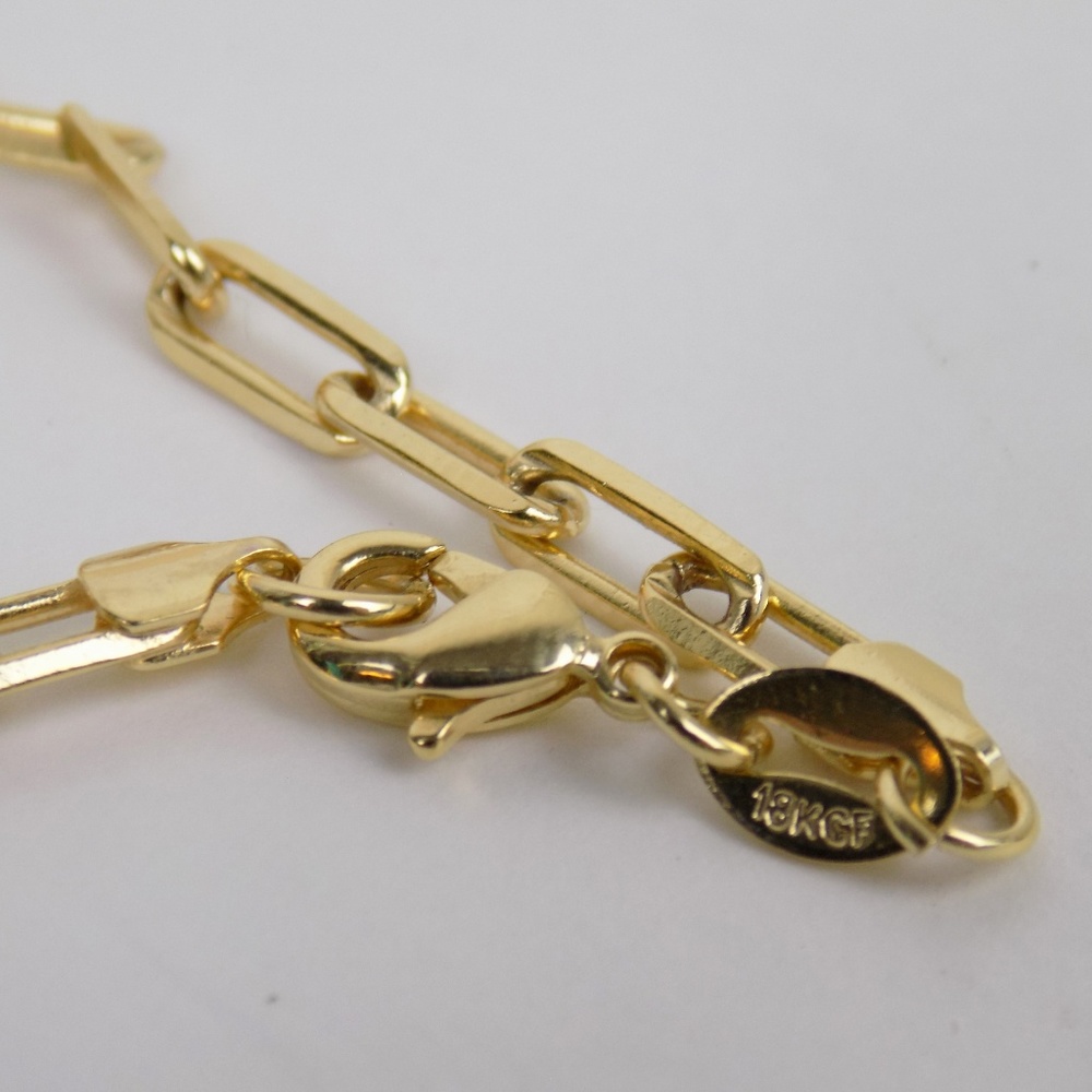 new with box! gold filled paperclip link chain necklace - Picture 4 of 6